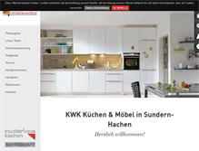 Tablet Screenshot of kwk-kuechen.de